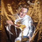 portrait sur tissu 120/50 cm