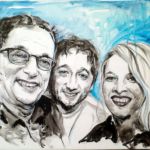 Portrait sur commande à l'acrylique sur toile. Composition par Sylvie Forestier