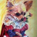 Portrait sur commande à l'acrylique sur toile. Composition par Sylvie Forestier