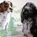 portrait chien aquarelle sur commande"