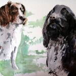 portrait chien aquarelle sur commande"