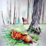 chien aquarelle sur commande