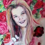 acrylique collage portrait sur commande